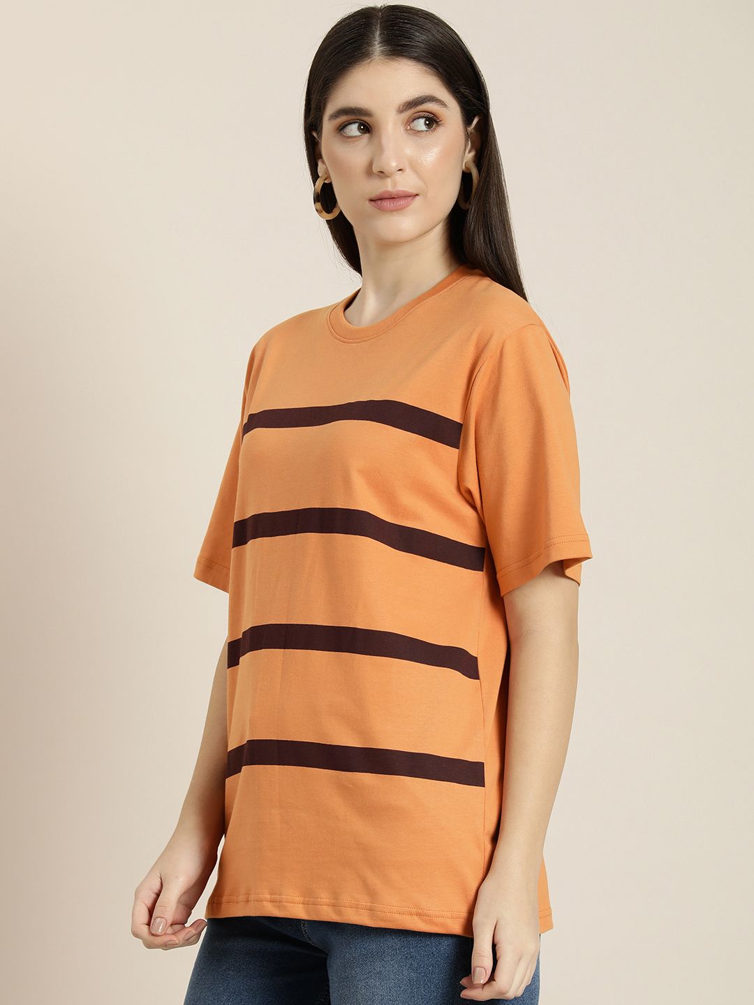 DILLINGER Women Striped Oversized T-shirt
