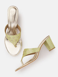 House of Pataudi Ethnic Woven Block Heels