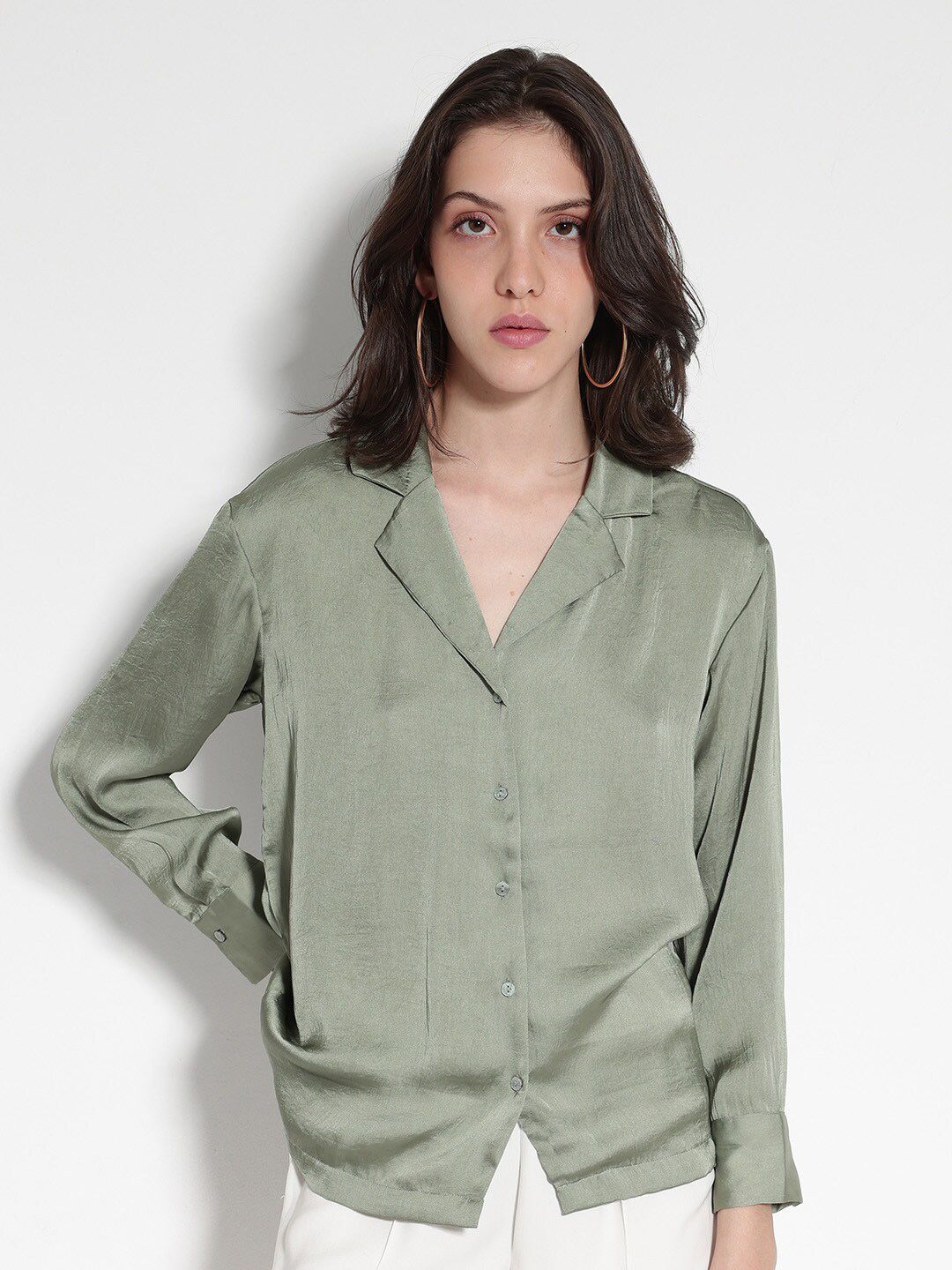RAREISM Shirt Collar Cuffed Sleeves Regular Top