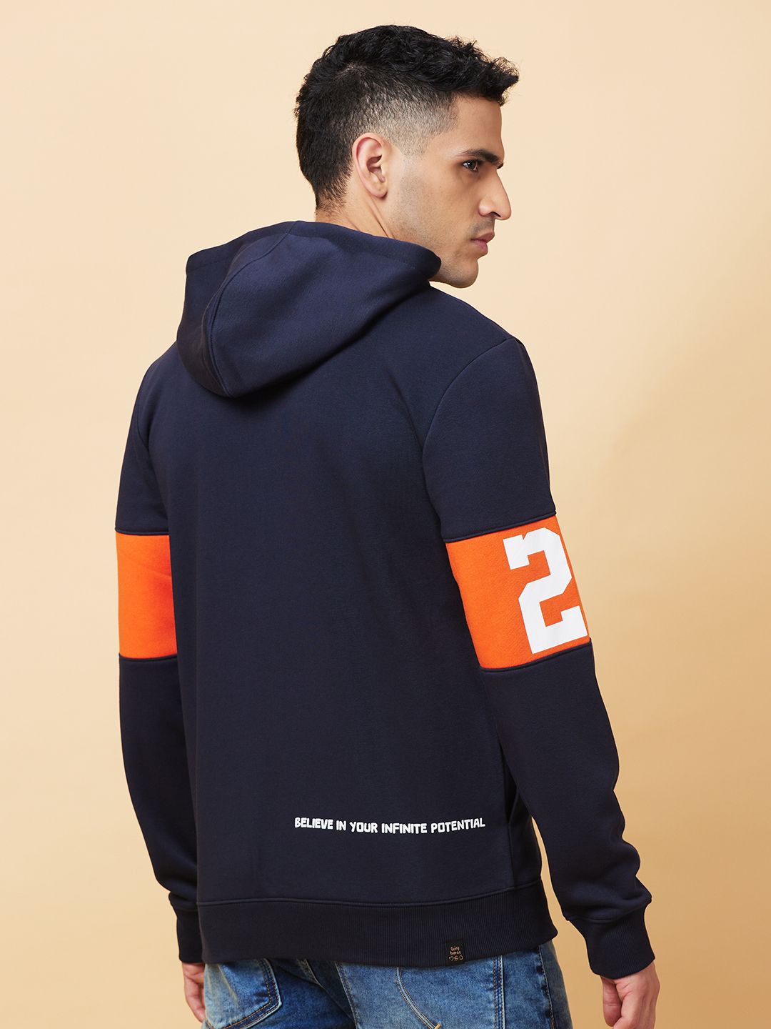 Being Human Printed Hooded Sweatshirt
