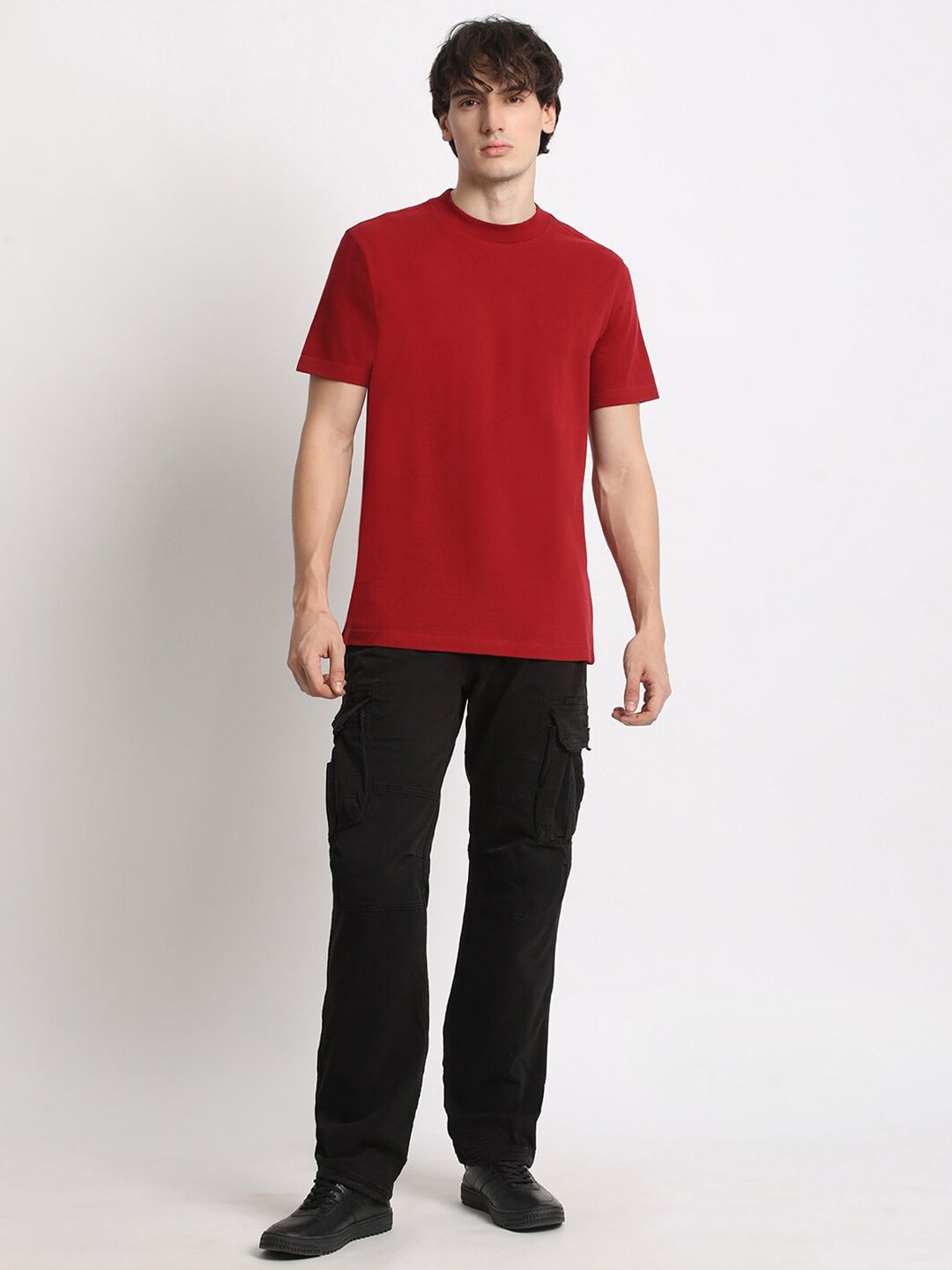 THE BEAR HOUSE Round Neck Pure Cotton Relaxed Fit T-shirt