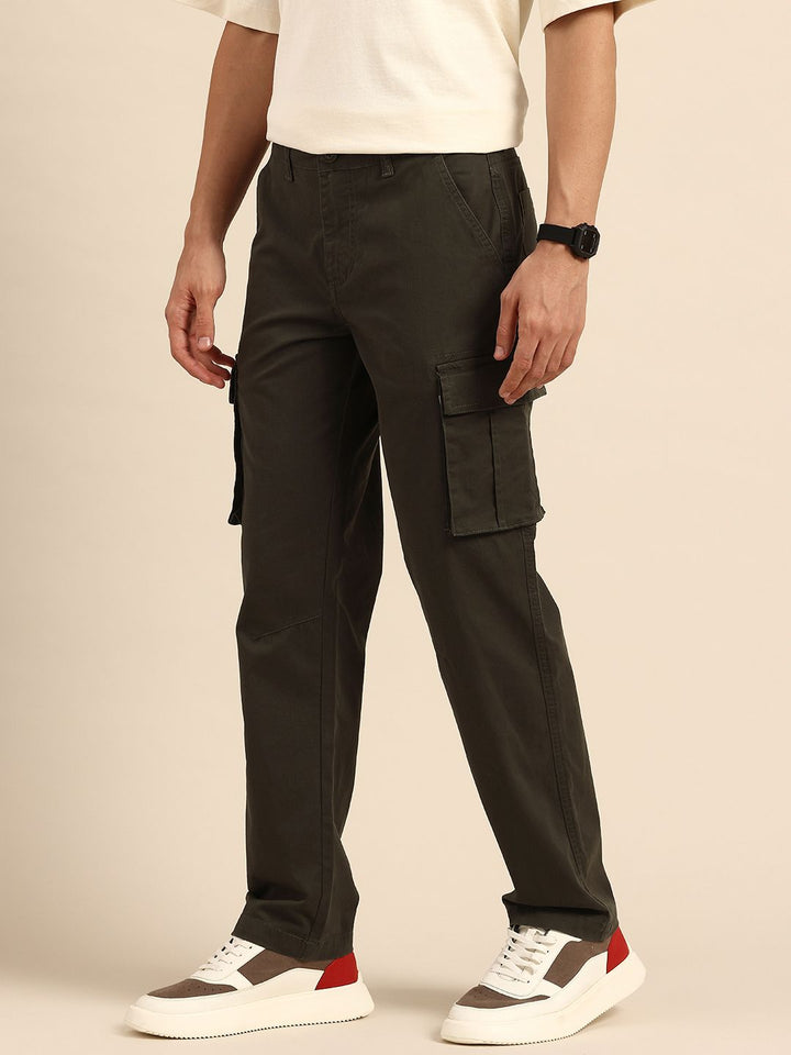 Being Human Men Slim Fit Cargos Trousers