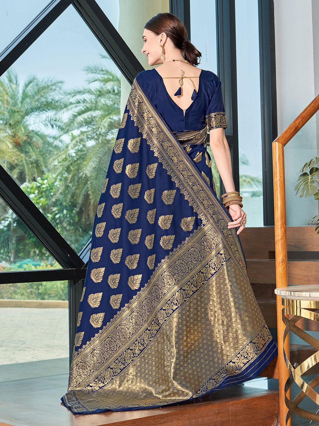 KALINI Ethnic Motifs Zari Banarasi Saree