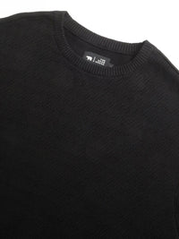 THE BEAR HOUSE Men Self Design Relaxed Fit cotton Crew Neck Solid T-shirt