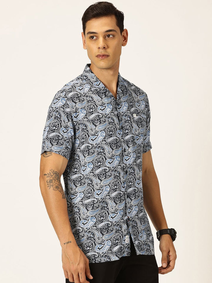 Thomas Scott Smart Ethnic Motifs Opaque Printed Casual Shirt