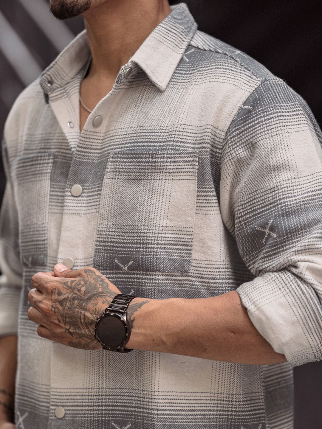 Powerlook Men Tartan Checks Opaque Checked Casual Shirt