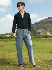 Campus Sutra Men Relaxed Regular Fit Mid-Rise Trouser