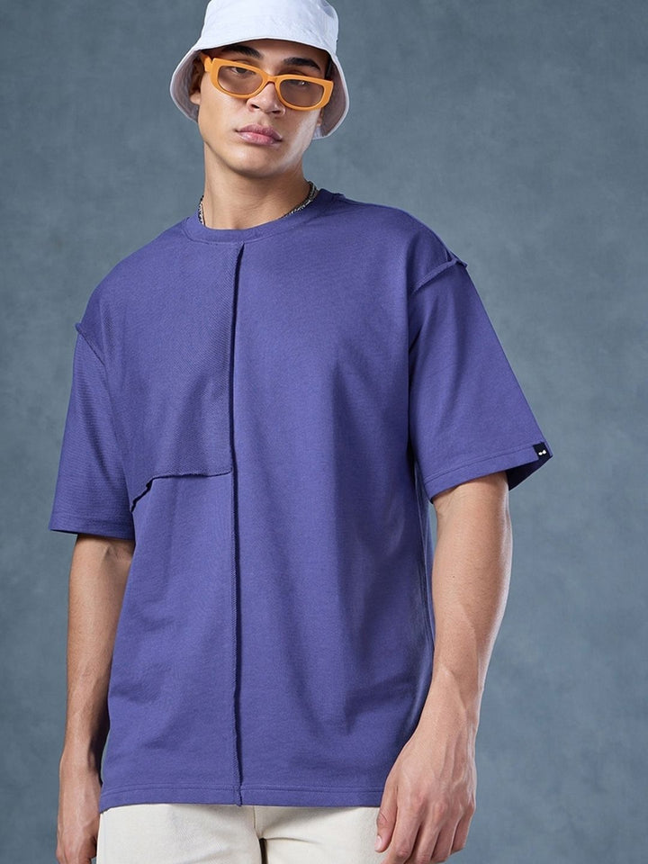 Bewakoof Drop-Shoulder Sleeves Oversized Pure Cotton T-shirt