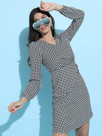 CHIC BY TOKYO TALKIES Women Stylish Black Geometric Dress
