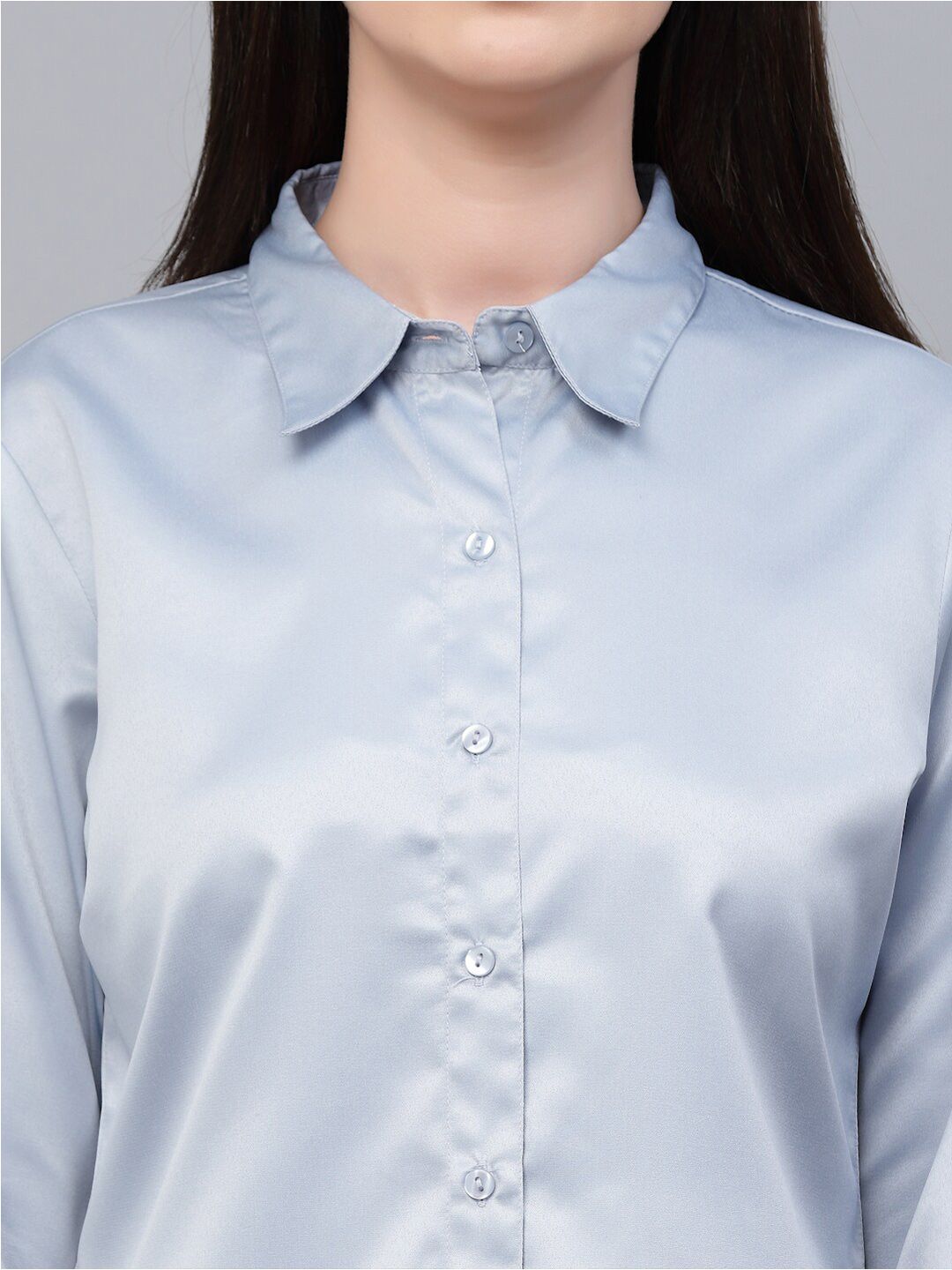Style Quotient Satin Finish Spread Collar Formal Shirt
