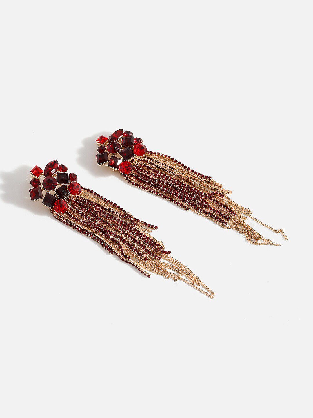 Anting-anting Dangler Plated & Merah Long Sohi