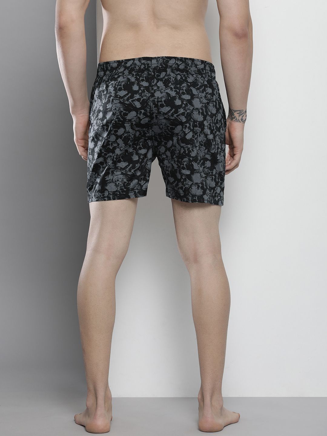 The Indian Garage Co Men Olive Green & Black Set of 2 Cotton Boxers