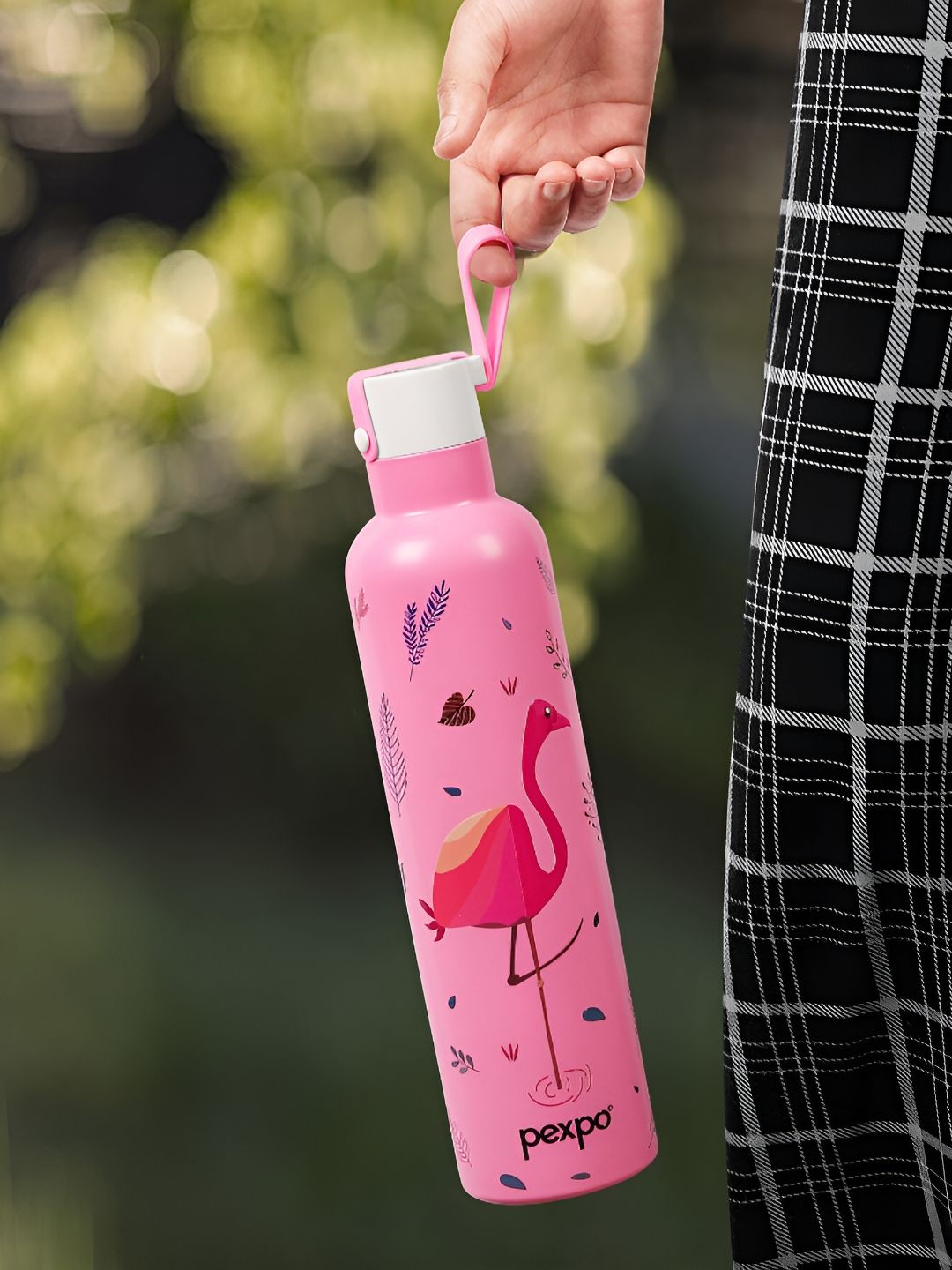 Pexpo Oslo Pink UV Print ISI Certified Thermosteel Hot and Cold Flask Water Bottle 750ml