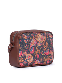 ZOUK Women Multicoloured Ethnic Motifs Printed Structured Sling Bag