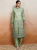 Vishudh Mandarin Collar Embroidered Kurta With Trouser