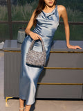 Lino Perros Embellished Structured Party Shoulder Bag