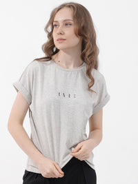 RAREISM Women Solid Extended Sleeves T-shirt
