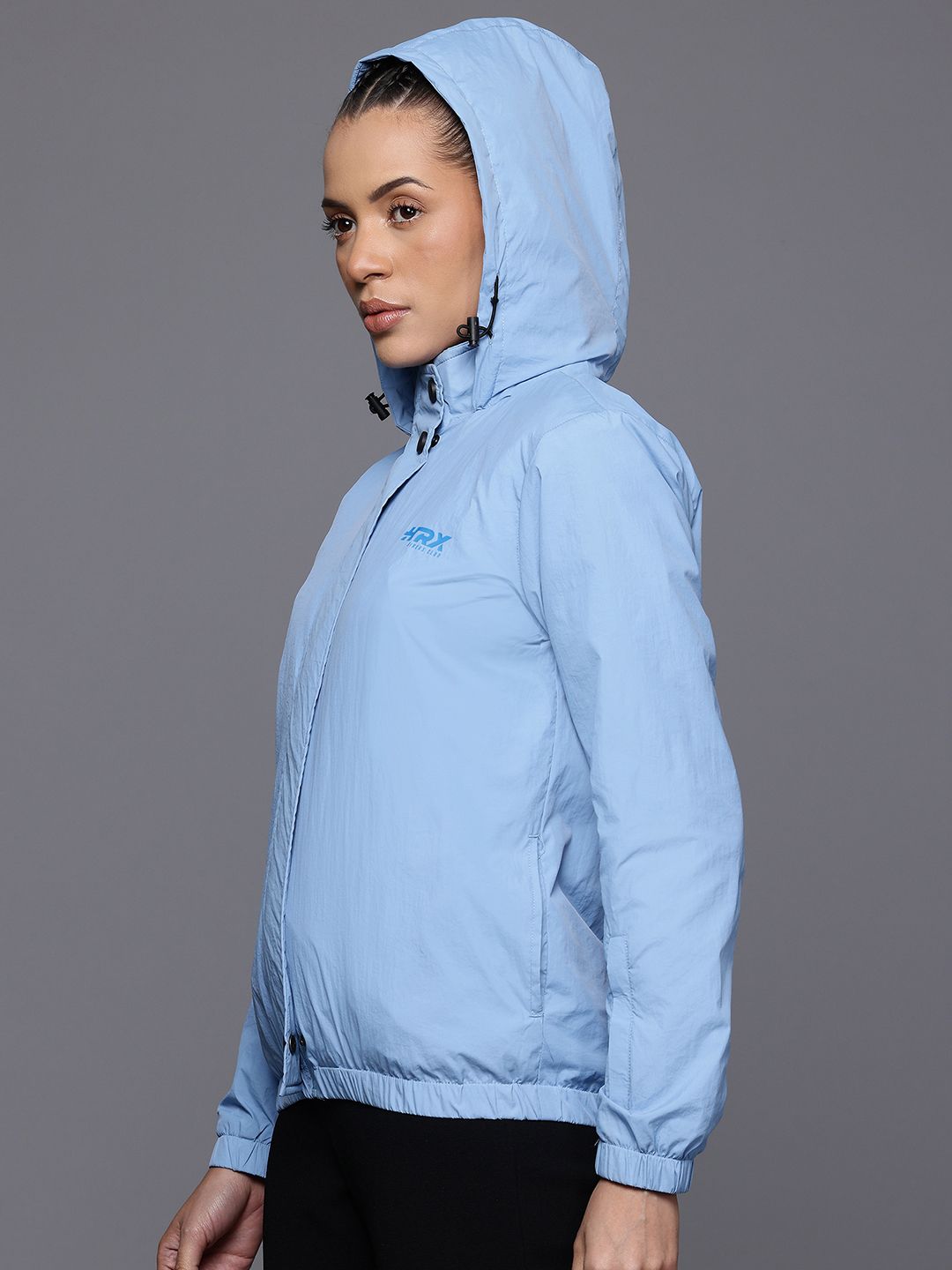 HRX by Hrithik Roshan Rapid-Dry Hooded Tailored Jacket