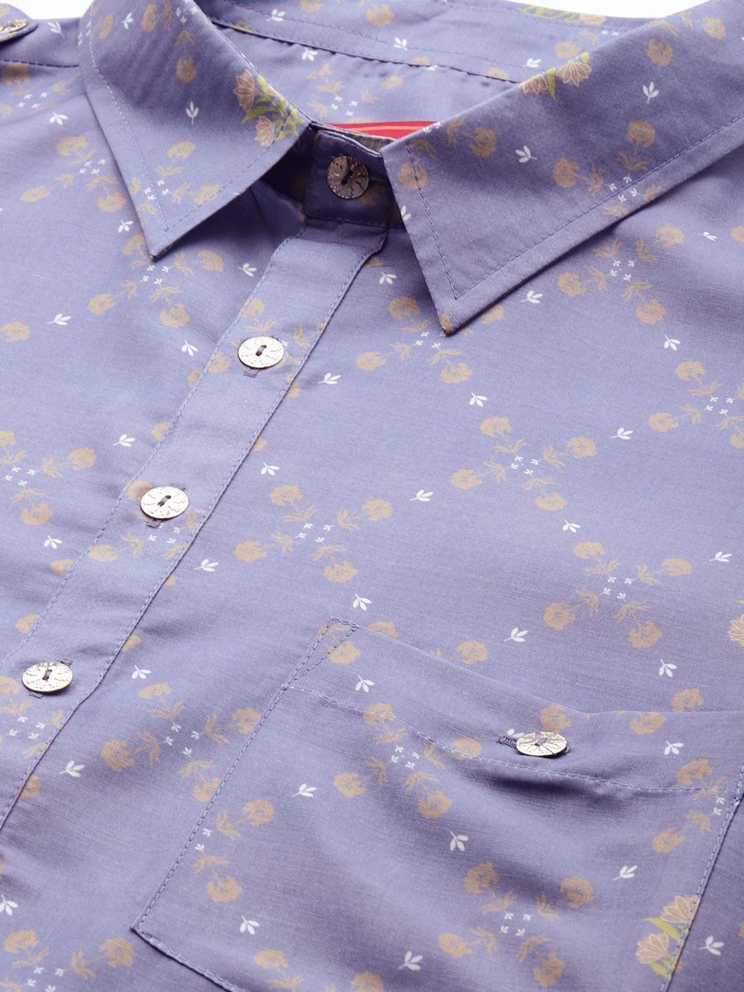 House of Pataudi Floral Printed Pathani Jashn Kurta