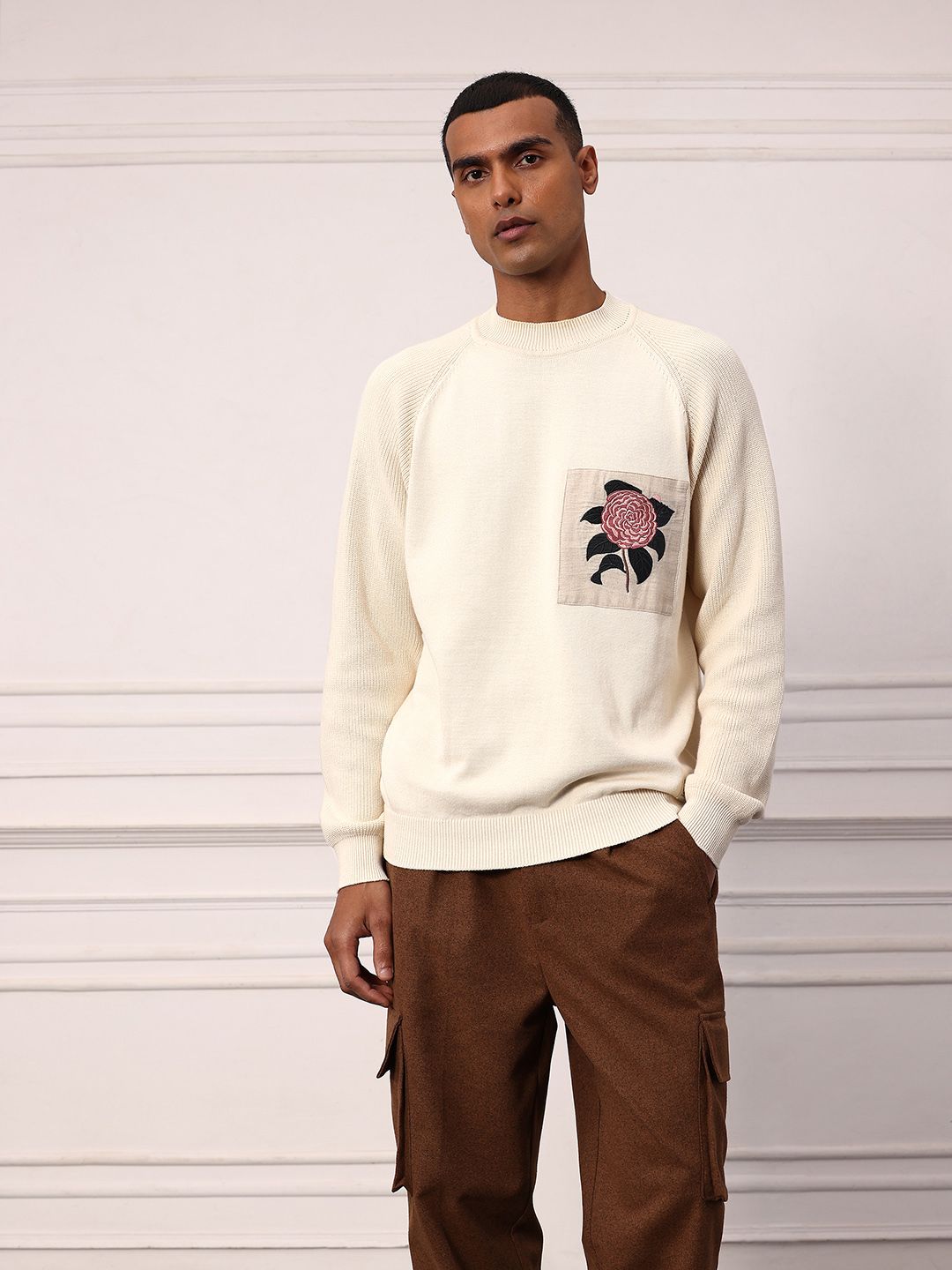 Mr Bowerbird Pure Cotton Oversized Sweater with Applique