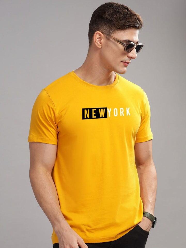 ADRO Men Typography Printed Applique T-shirt