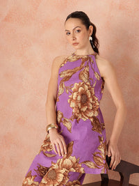 all about you Floral Print Pure Cotton Tunic with Palazzos