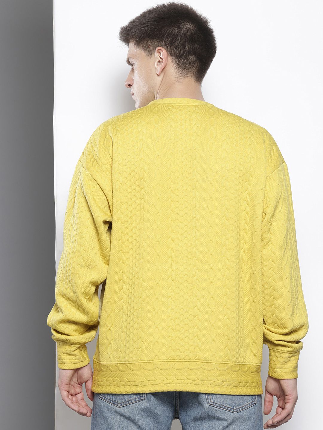 The Indian Garage Co Oversized Self Design Sweatshirt