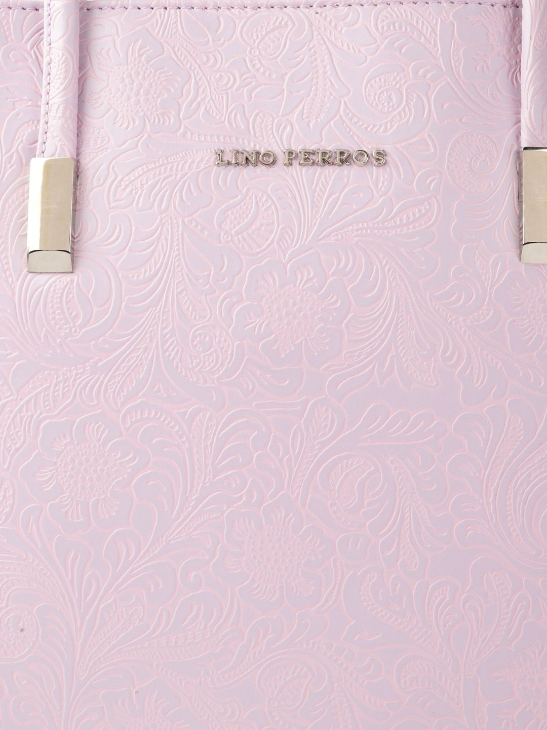 Lino Perros Women Lavender Floral Textured Structured Laptop Bag