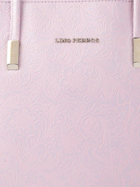 Lino Perros Women Lavender Floral Textured Structured Laptop Bag