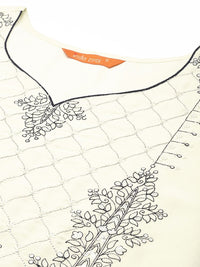 Indo Era Women Ethnic Motifs Embroidered Regular Thread Work Kurta with Trousers & With Dupatta