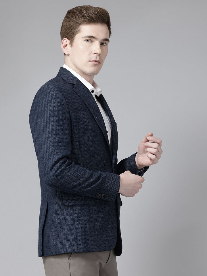 Park Avenue Self-Design Single-Breasted Semiformal Blazer
