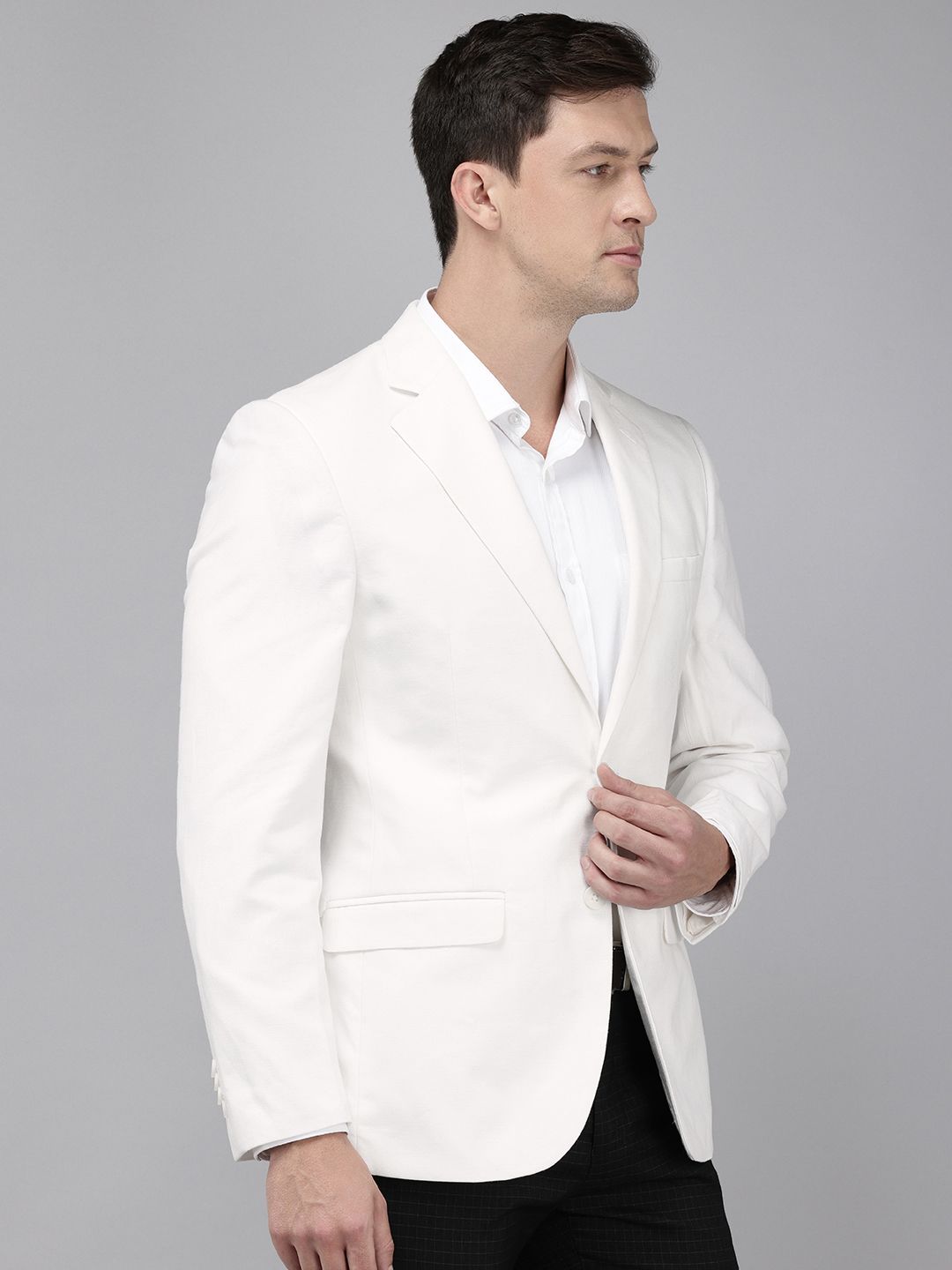 Park Avenue Notched Lapel Single Breasted Formal Blazer