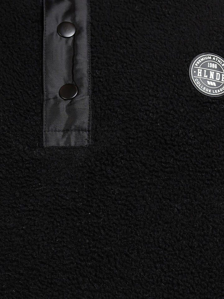 HIGHLANDER Black High Neck Sweatshirt