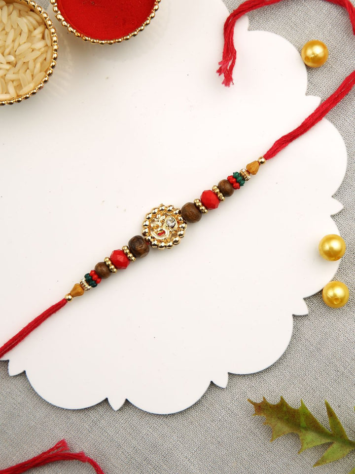 Aapno Rajasthan Rakhi Berhias Berlian &amp; Manik Amerika