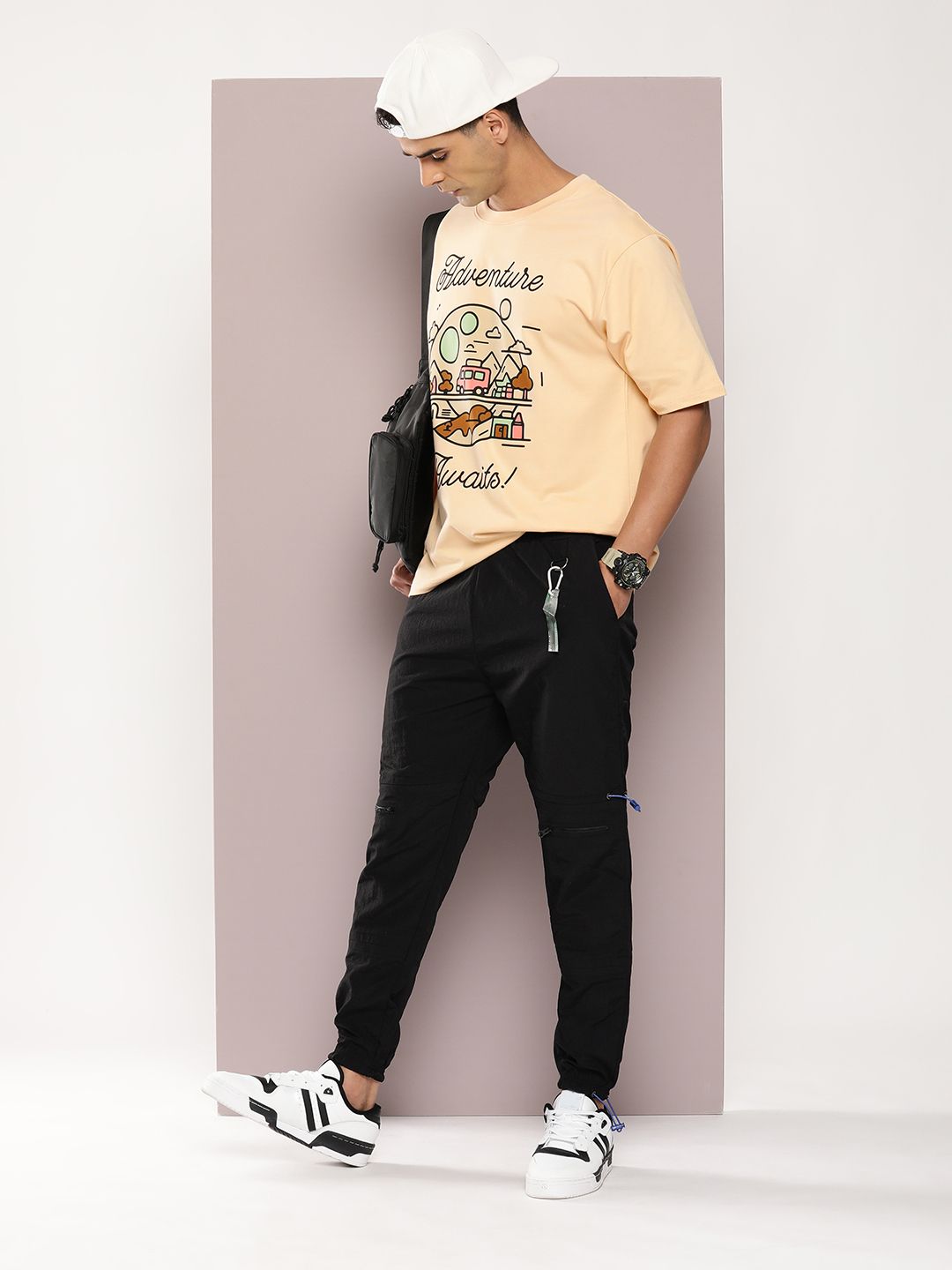 DILLINGER Men Graphic Printed Oversized T-shirt