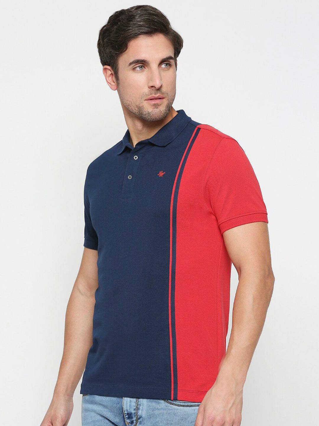 Being Human Colourblocked Polo Collar T-shirt