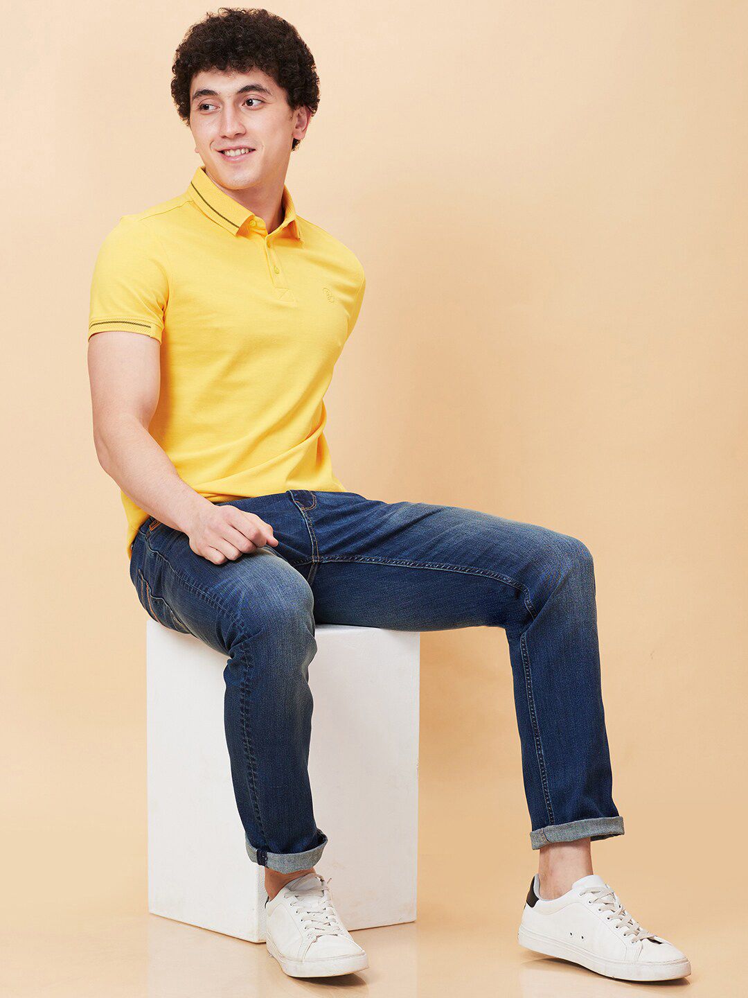 Being Human Polo Collar Short Sleeves Cotton T-shirt