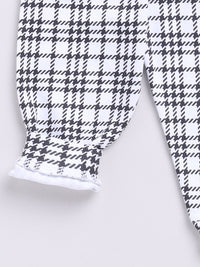 Moms Love Infant Boys Checked Pure Cotton Shirt with Joggers