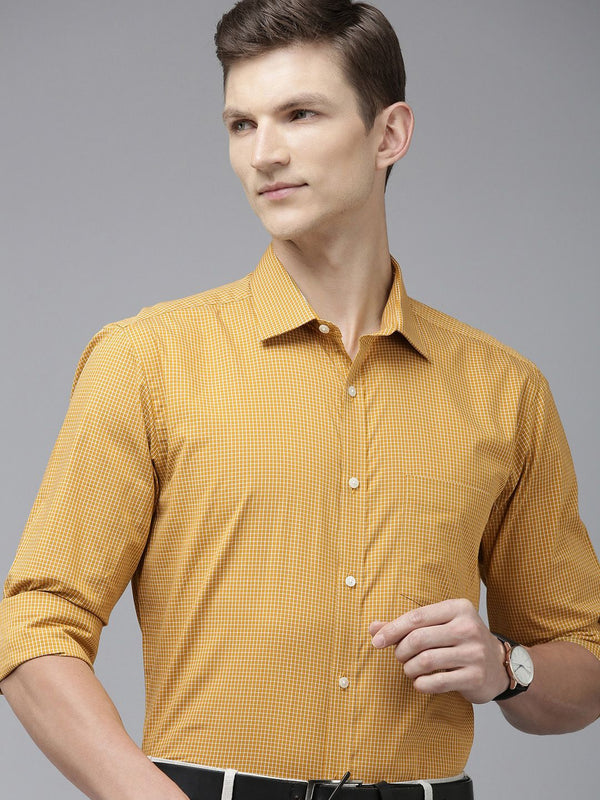 Park Avenue Slim Fit Micro Checked Pure Cotton Formal Shirt
