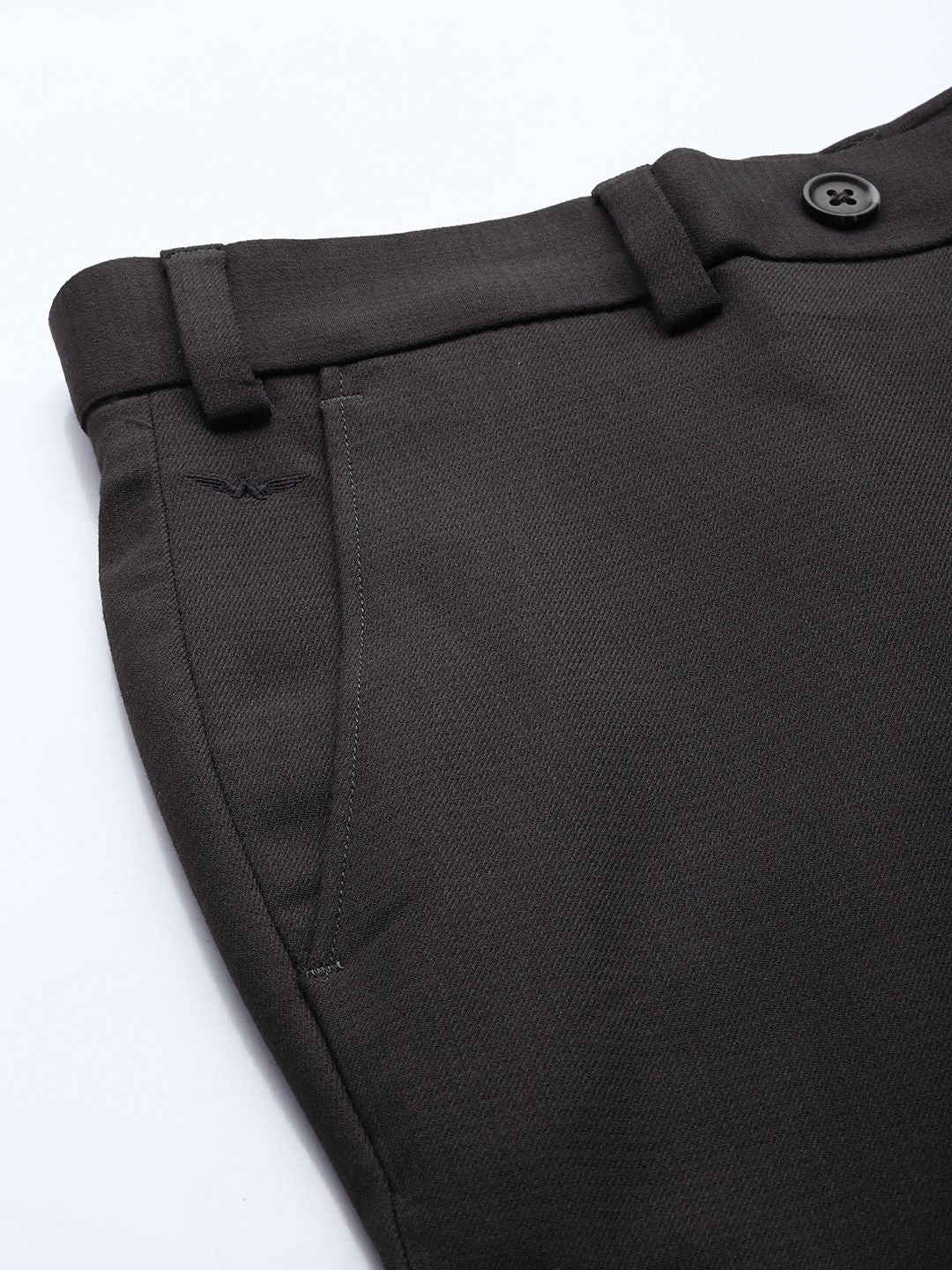Park Avenue Men Textured Slim Fit Trousers