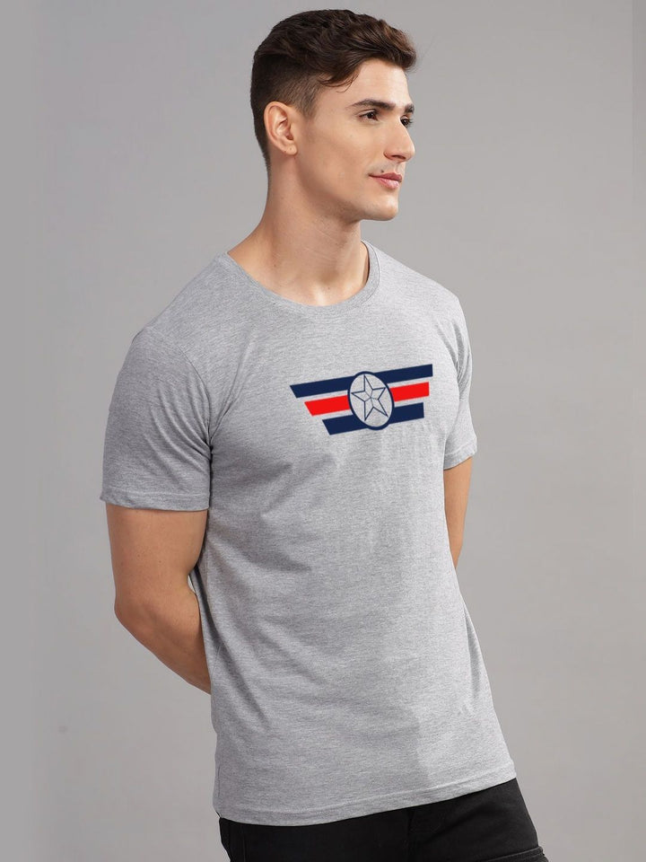 ADRO Men Printed Applique T-shirt