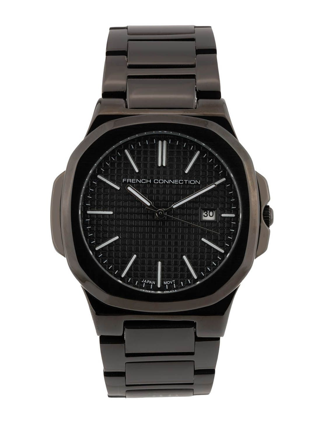 French Connection Men Dial & Stainless Steel Bracelet Style Straps Analogue Watch FCB2BM