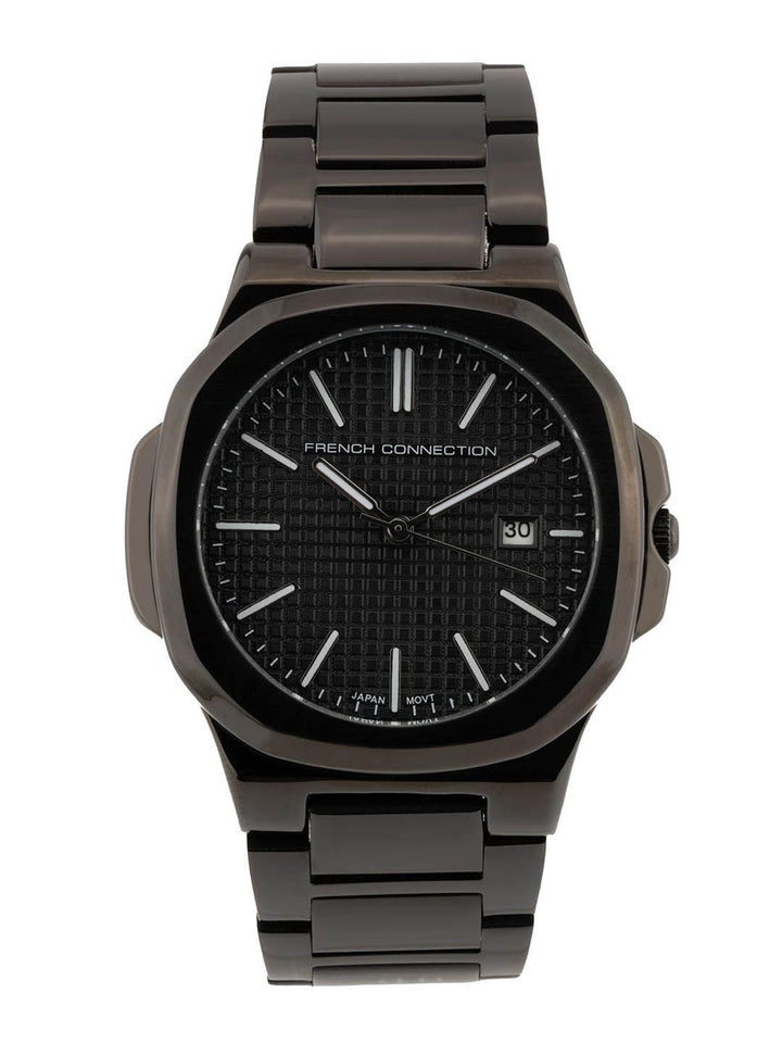 Sambungan Perancis Lelaki Dial & Gelang Keluli Tahan Karat Tali Analog Watch FCB2BM