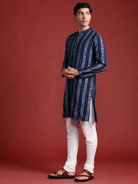 Anouk Indie Floral Striped Straight Kurta
