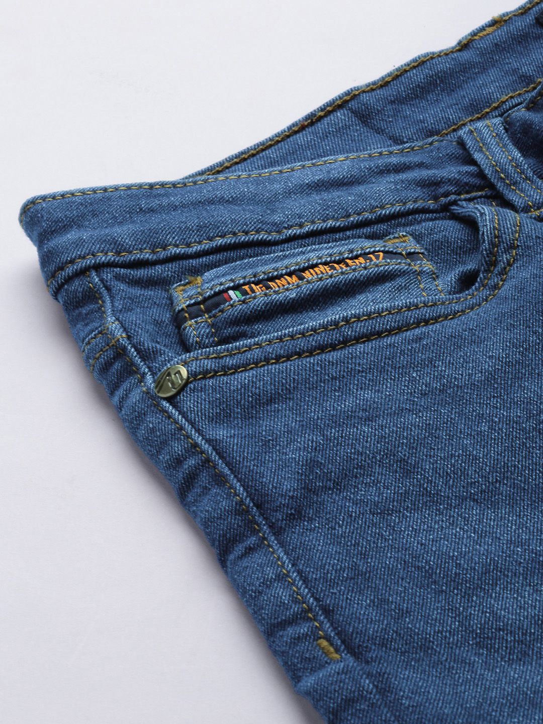 The Indian Garage Co Men Bootcut Light Fade Stretchable Jeans