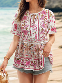 DressBerry Floral Print Longline Top