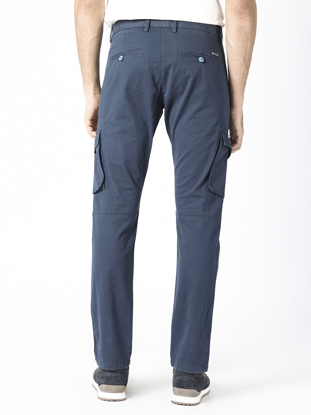 RARE RABBIT Men Celu Mid-Rise Slim Fit Cotton Cargo Trouser
