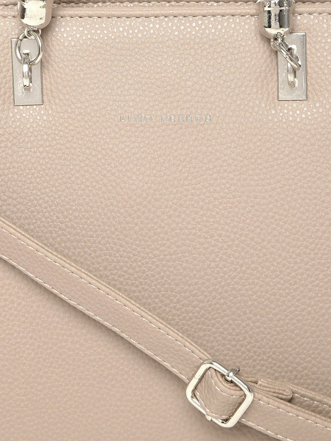 Lino Perros Beige Solid Handheld Bag