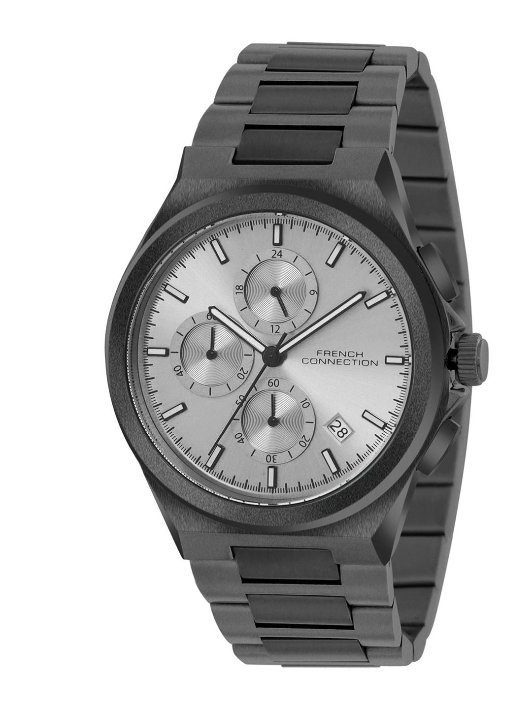 French Connection Men Dial & Stainless Steel Bracelet Style Straps Analogue Watch FCH02BM