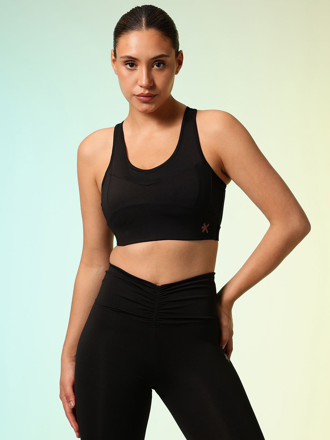 HRX by Hrithik Roshan Active Goddess Rapid-Dry Padded Training Bra HR_SS25_W_BA_KT126_03_B